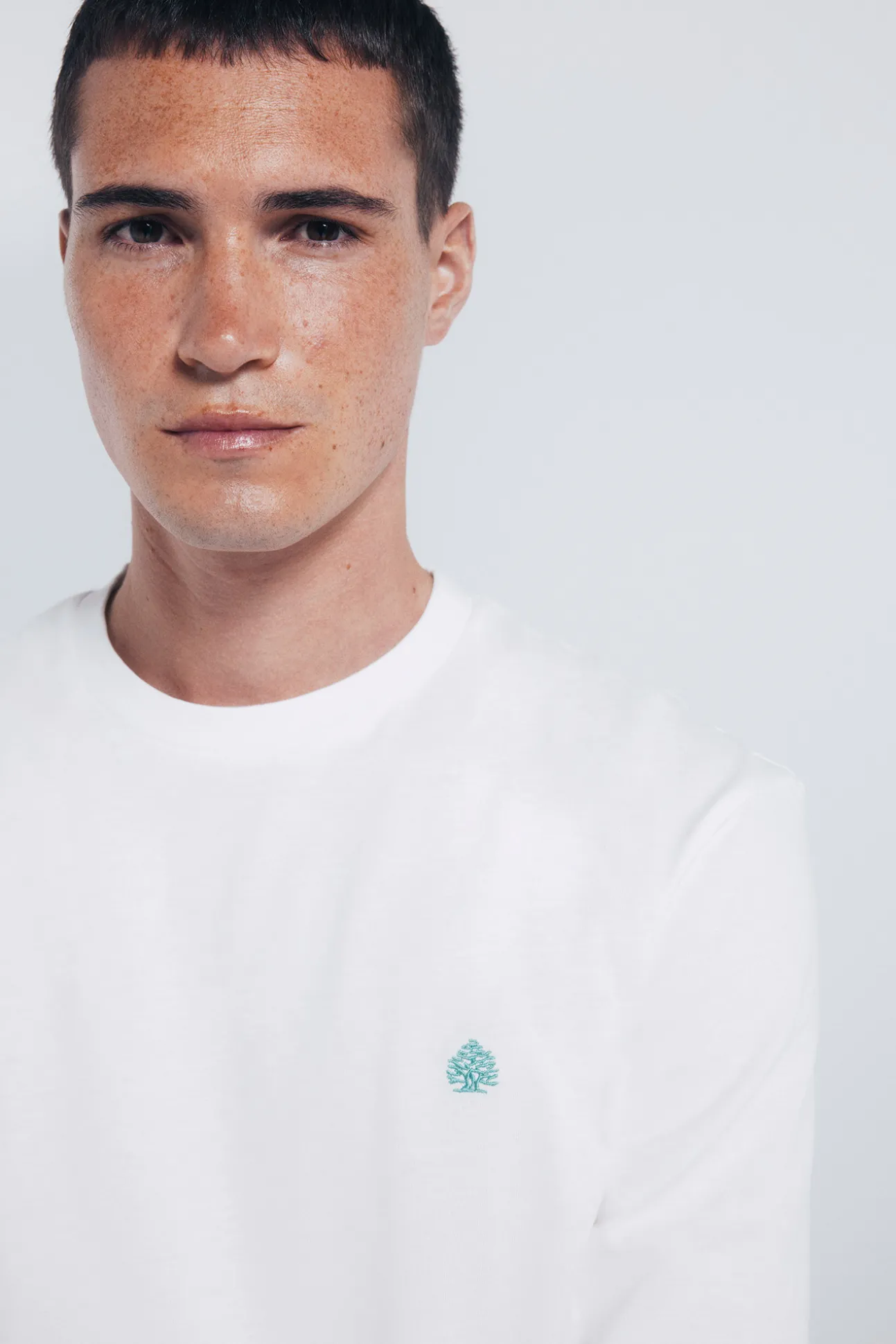 T-shirt basique à manche longues avec une finition douce