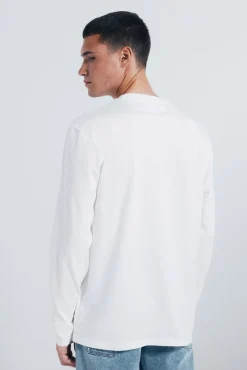 T-shirt basique à manche longues avec une finition douce