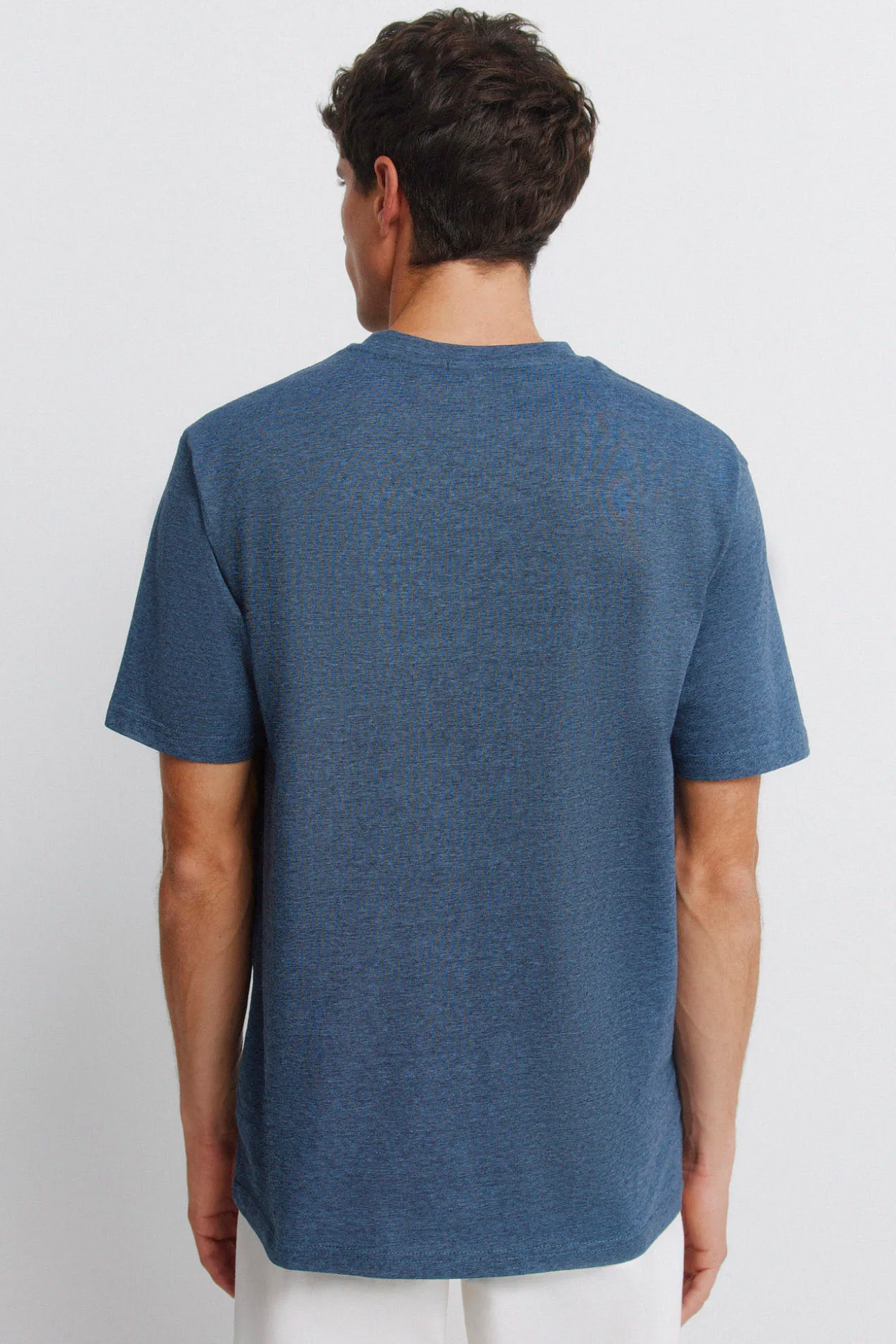 T-shirt basique à micro-rayures