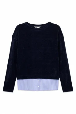 T-shirt chenille bi-matière