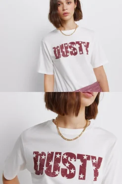 T-shirt col c&ocirc;tel&eacute; effet d&eacute;lav&eacute;