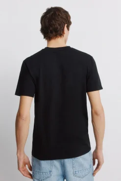 T-shirt col en V coupe slim en lycra