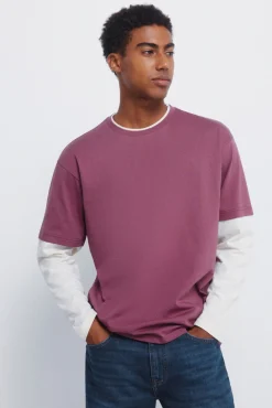 T-shirt double &agrave; manche longues