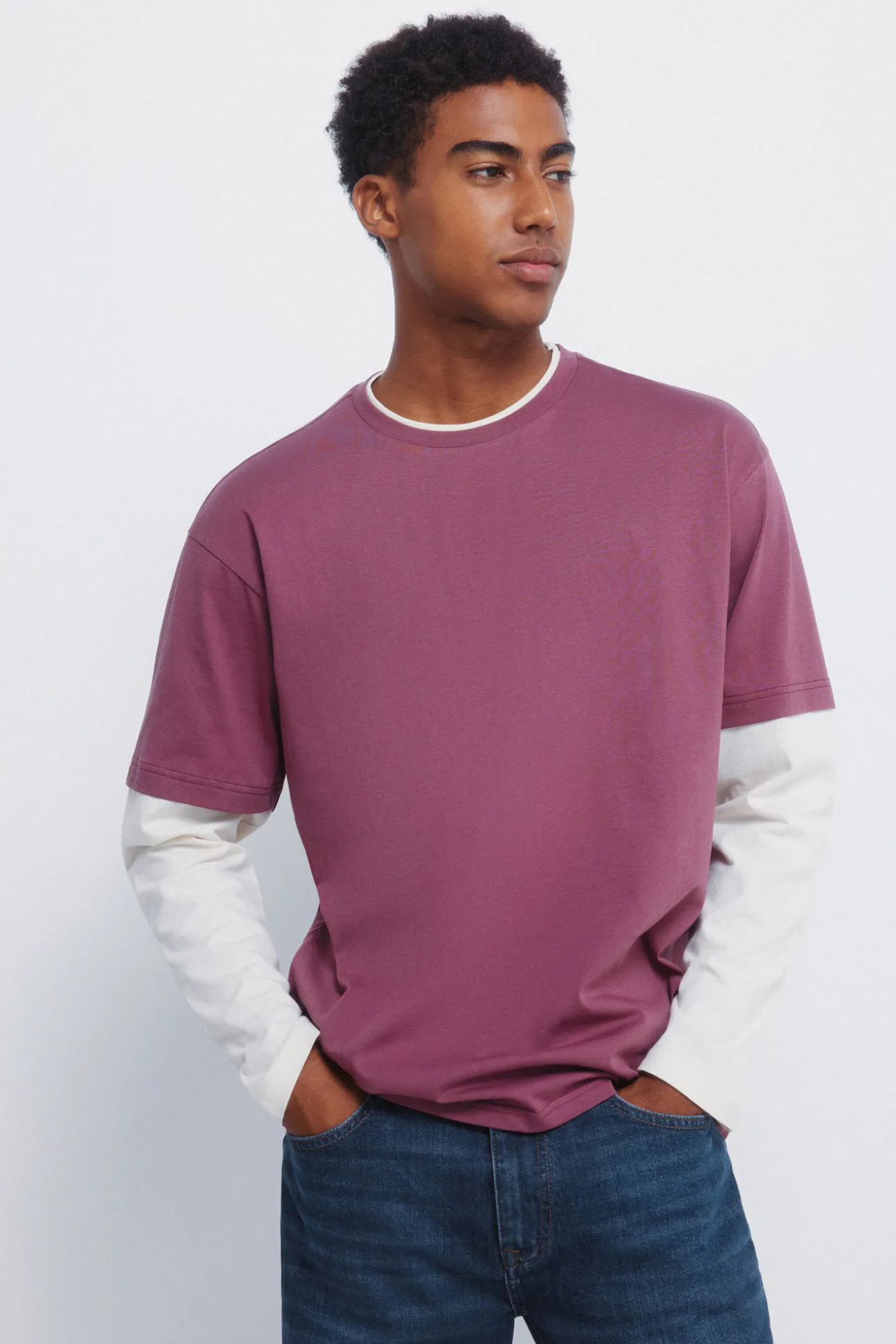 T-shirt double à manche longues