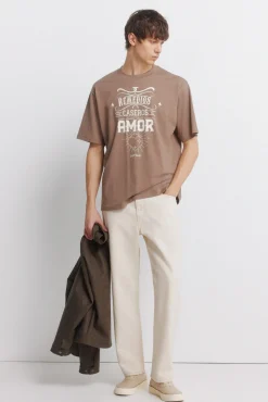 T-shirt imprim&eacute; rem&egrave;des maison
