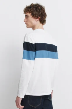 T-shirt piqu&eacute; &agrave; manches longues avec d&eacute;coupes