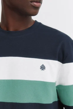 T-shirt piqu&eacute; &agrave; manches longues avec d&eacute;coupes