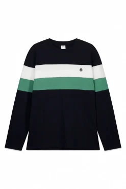 T-shirt piqu&eacute; &agrave; manches longues avec d&eacute;coupes