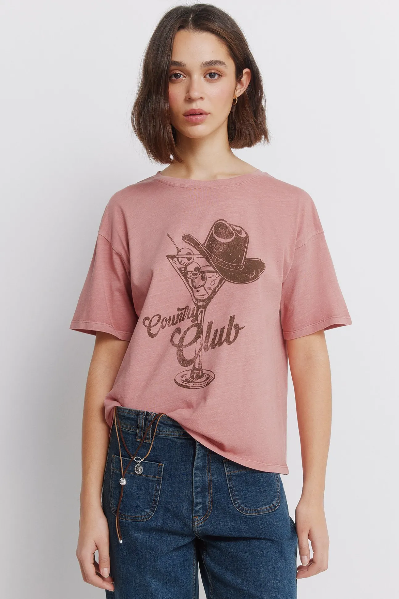 T-shirt "country club" en coton