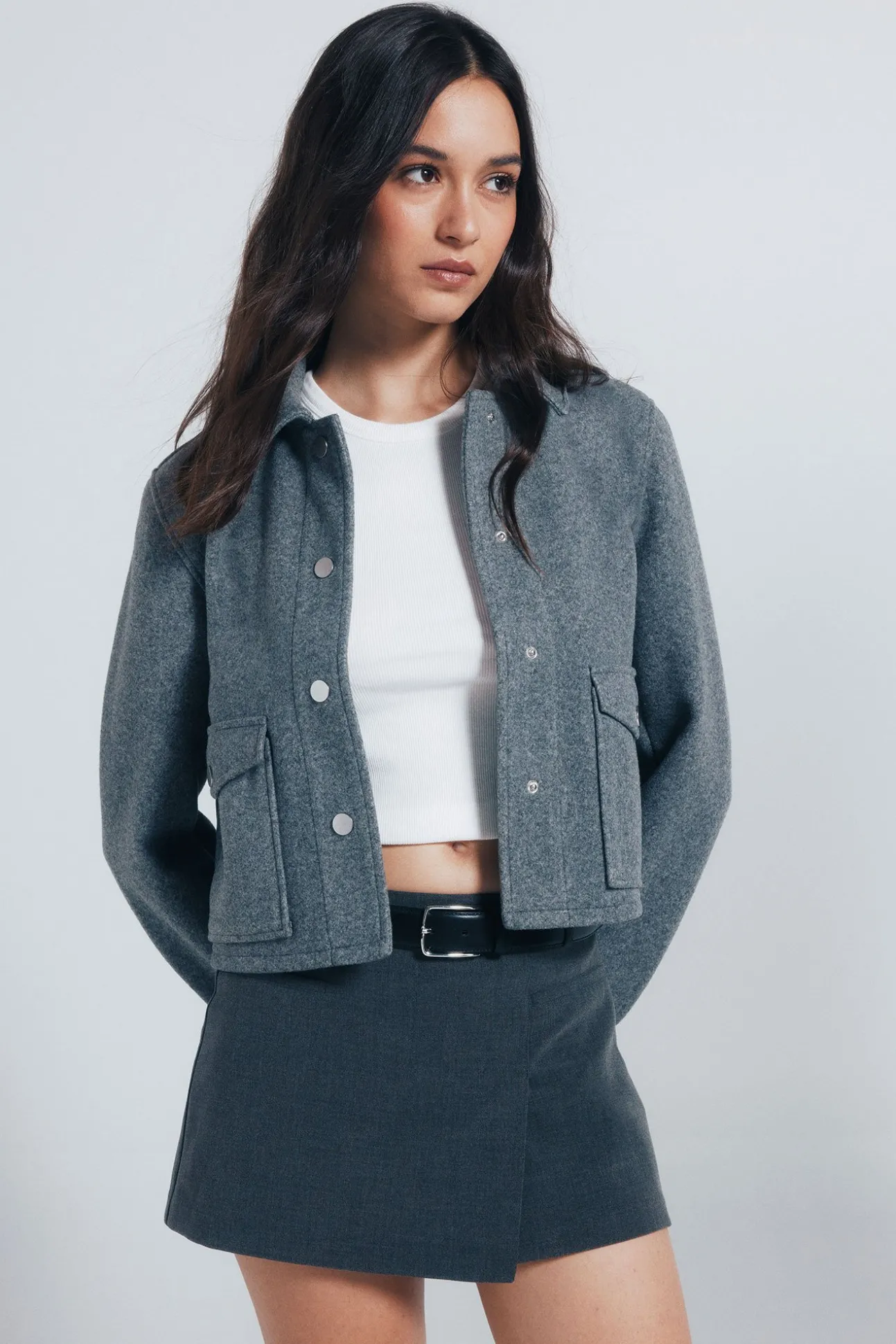 Veste courte en peluche
