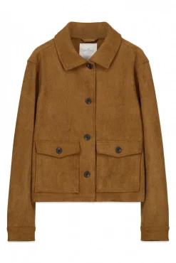 Veste en daim avec poches